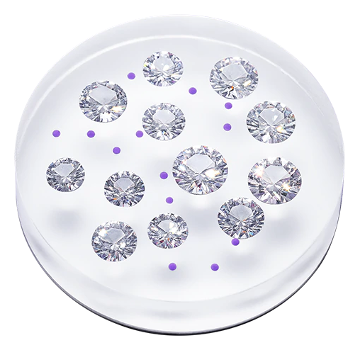 Coin with diamonds